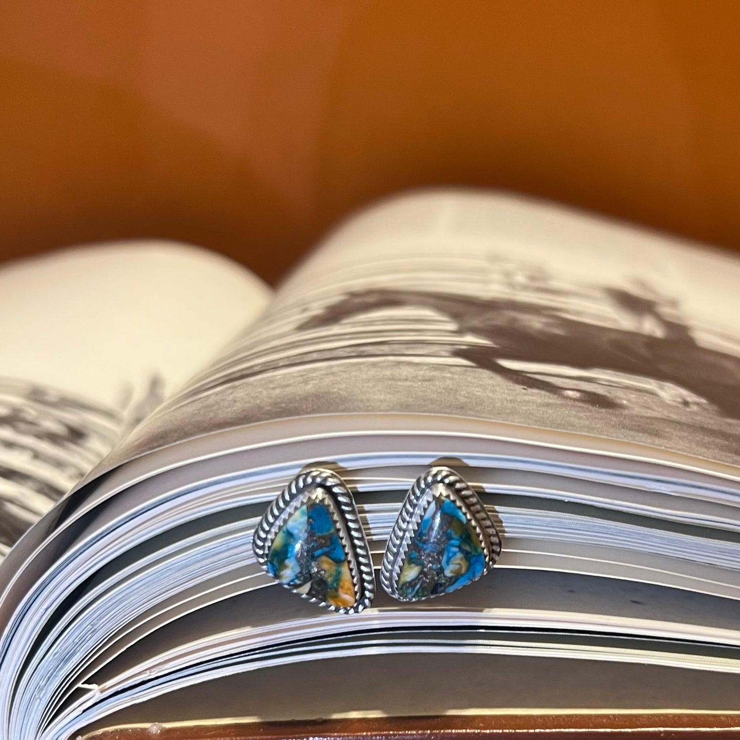 - Kingman Blue Tide Spiny Studs -