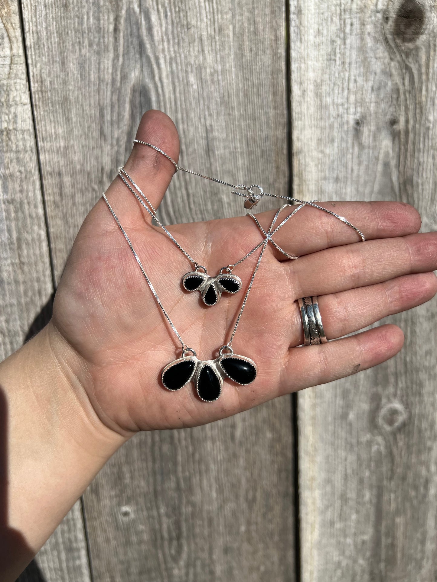 - Mother & Daughter Black Onyx Set -